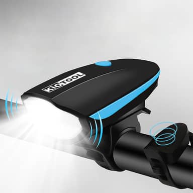 Đèn xe đạp thể thao Kiotool siêu sáng có còi pin sạc USB