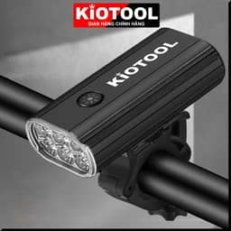 Đèn pha LED cho xe đạp Kiotool 2000 LM 6 LED siêu sáng pin 13 giờ có thể sạc lại qua USB