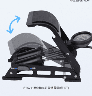 Bơm xe đạp chân 2 xilanh kèm đồng hồ Kiotool – Công cụ lý tưởng cho mọi chuyến đi