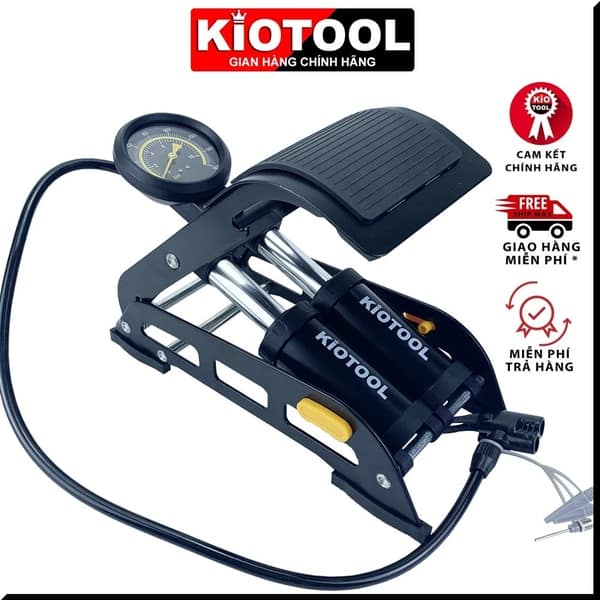 Bơm Xe Máy Đạp Chân Loại Nào Tốt? So Sánh Bơm 1 Ống Và 2 Ống Xilanh Kiotool