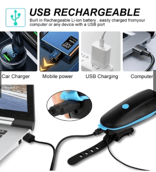 ĐÈN XE ĐẠP GIÁ RẺ KIOTOOL – ĐÈN LED SIÊU SÁNG TÍCH HỢP CÒI CẢNH BÁO, PIN SẠC USB, CHỐNG NƯỚC HIỆU QUẢ
