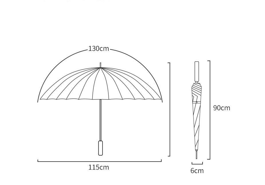 Ô Che Mưa Siêu To 24 Nan Kiotool Ô Chống Thấm 2 Lớp, Đường Kính 115cm, Không Rỉ, Chống Tia UV 3