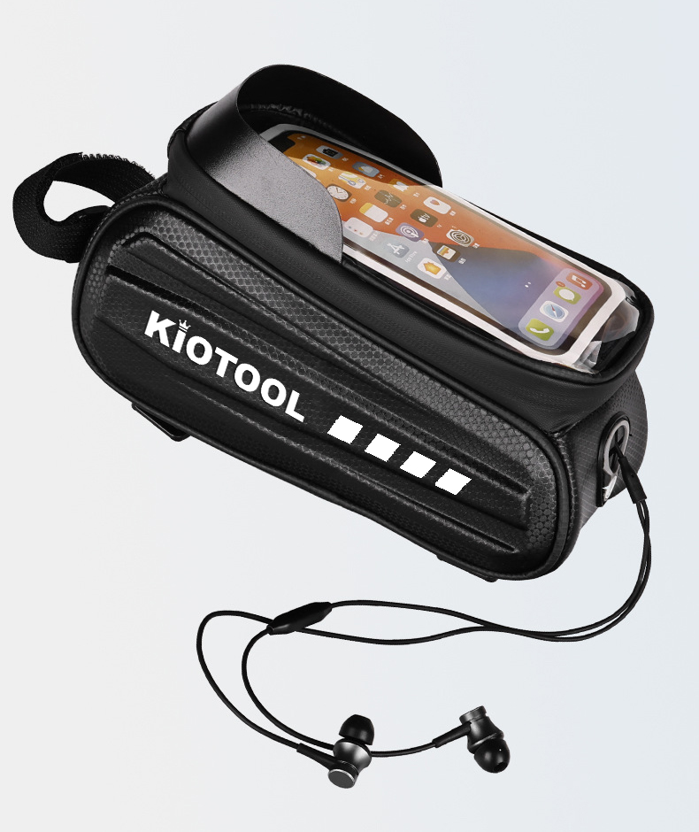 Túi treo sườn xe đạp vỏ cứng chống nước Kiotool đựng điện thoại 4