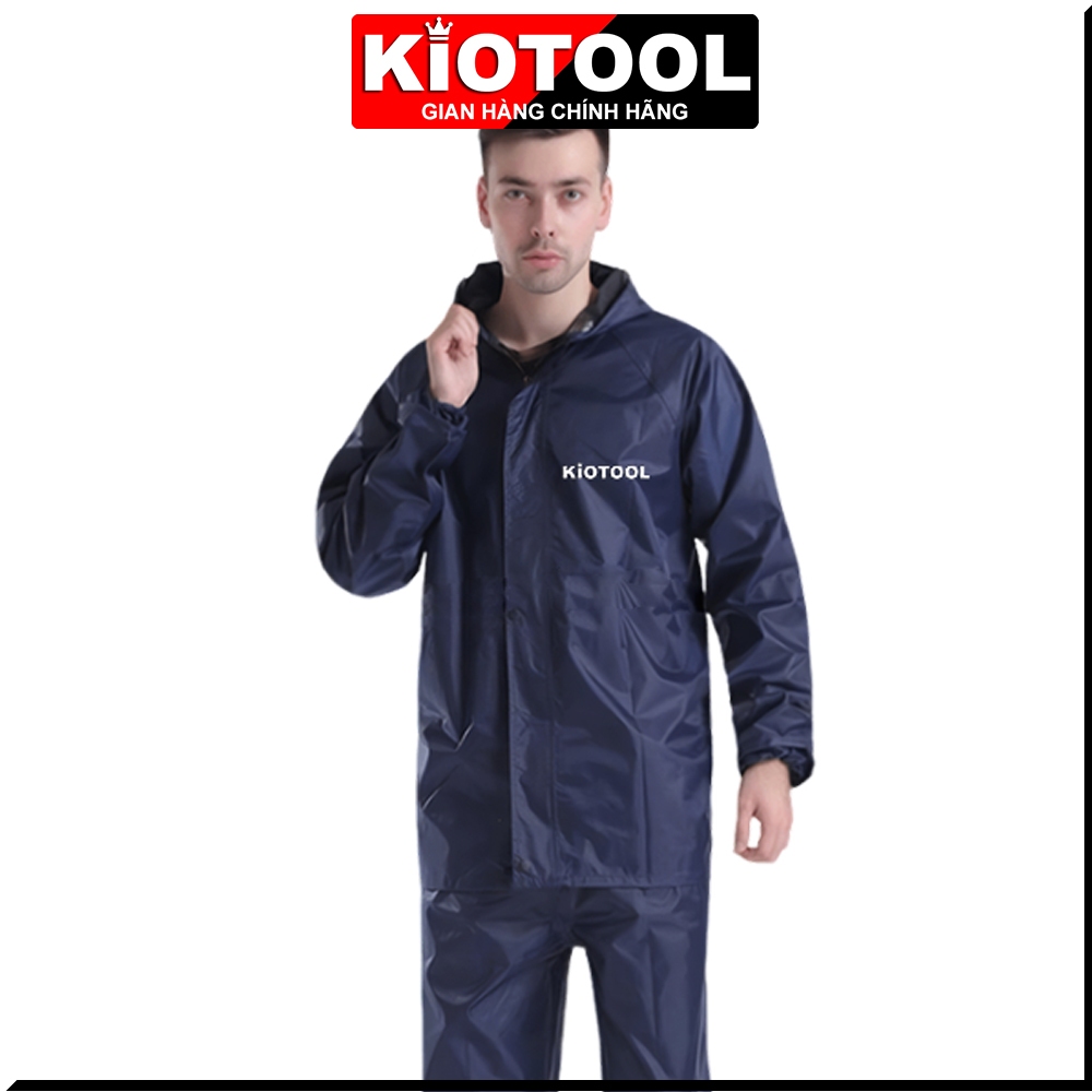 Áo Mưa Bộ Cao Cấp Có Phản Quang Kiotool Vải Dù tổ ong Cực Dày Chống Thấm Tốt 5