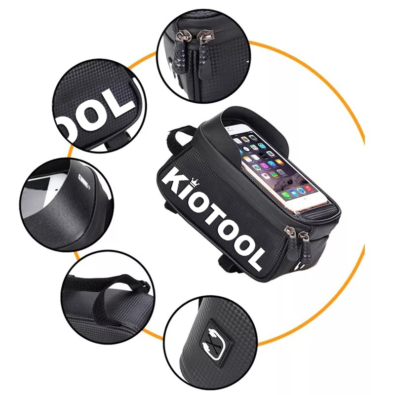 Túi xe đạp Kiotool treo gắn sườn xe chống nước cao cấp 3