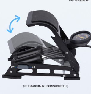 Bơm xe đạp chân 2 xilanh kèm đồng hồ Kiotool – Công cụ lý tưởng cho mọi chuyến đi