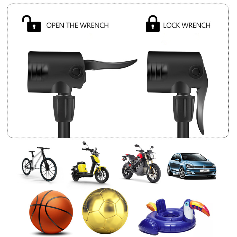 Bơm đạp chân xe đạp xe máy Kiotool 2 ống xilanh bền đẹp 7