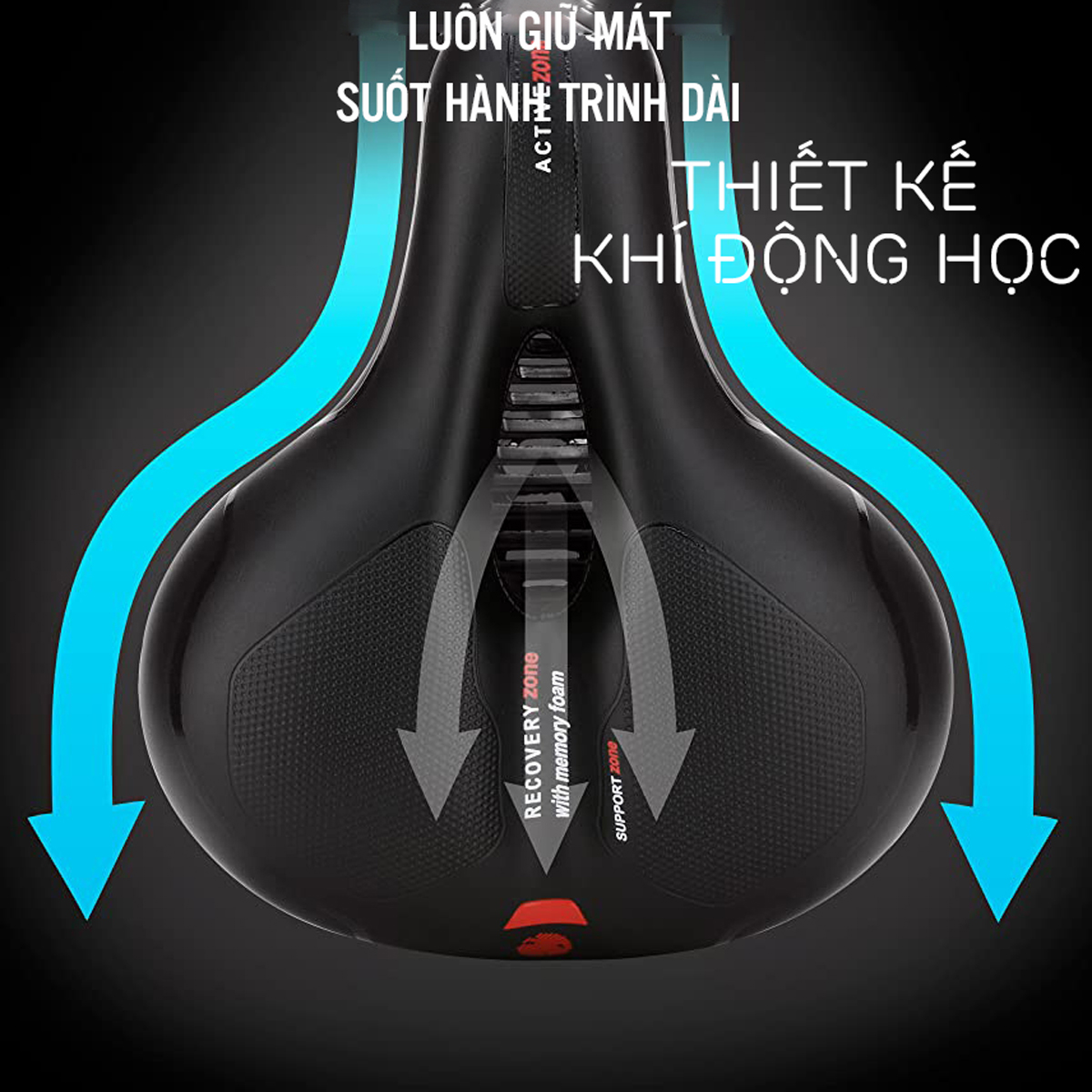 Yên xe đạp Kiotool êm ái chống nước phù hợp với mọi dòng xe đạp thể thao địa hình 5