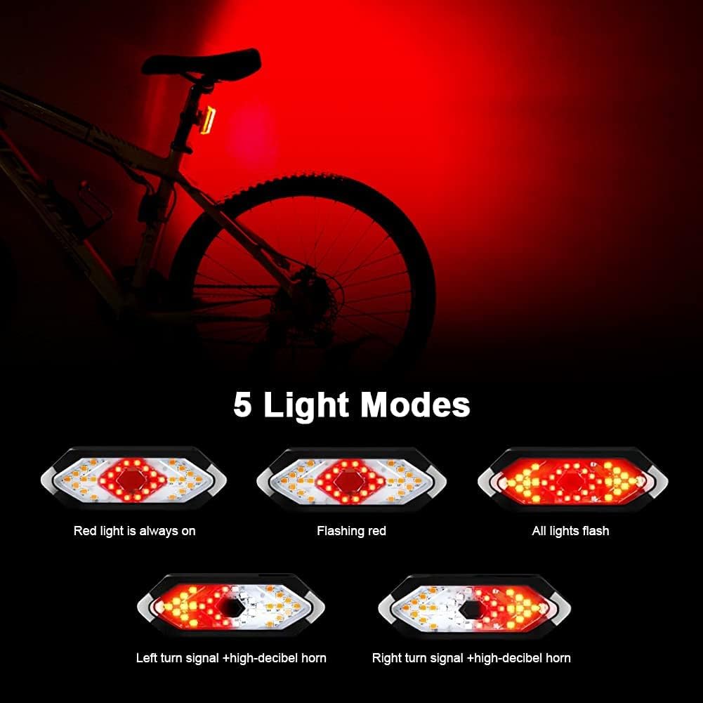 Đèn hậu Xi Nhan xe đạp Kiotool không dây pin sạc 5 chế độ sáng 2