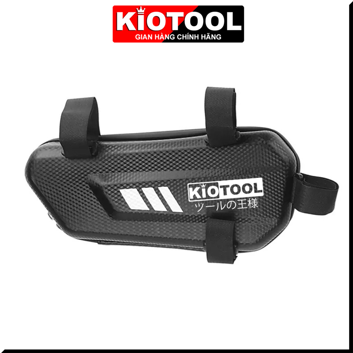 Túi treo sườn xe đạp thể thao xe máy Kiotool chống nước vân cacbon 9