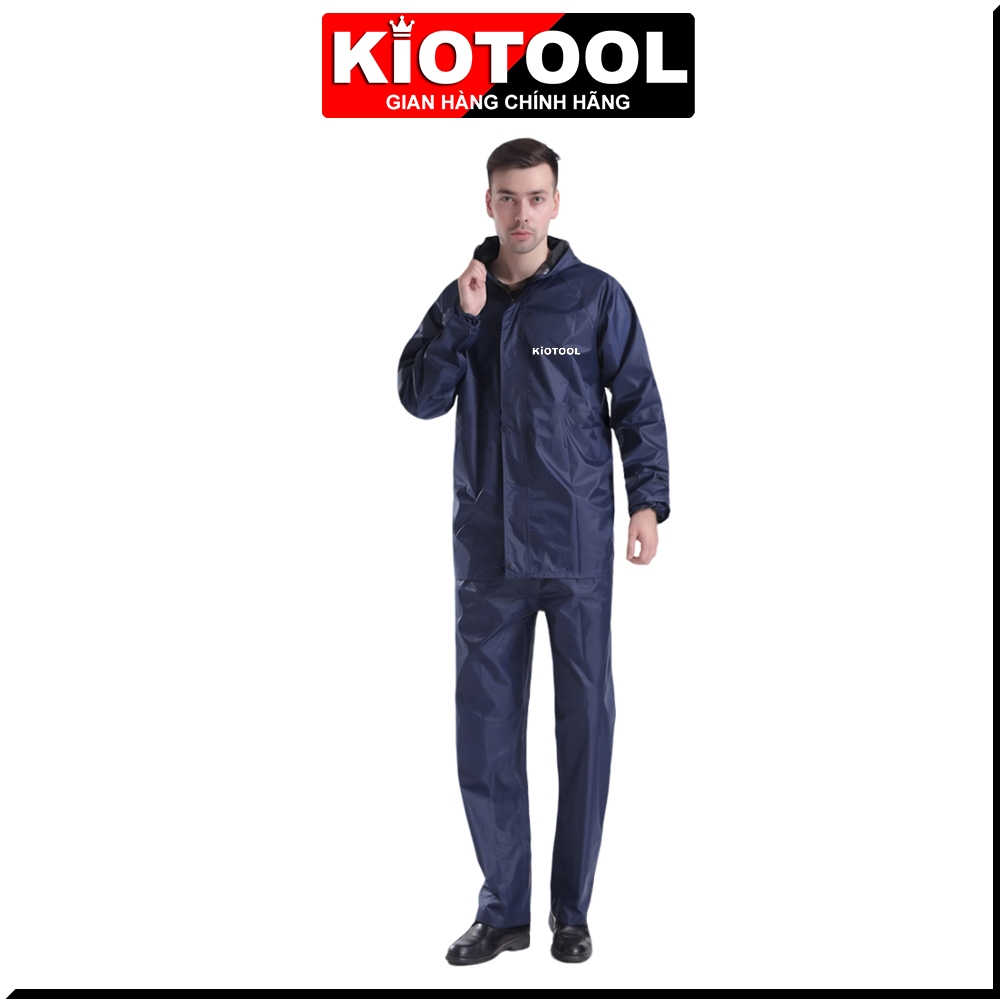 Áo Mưa Bộ Cao Cấp Có Phản Quang Kiotool Vải Dù tổ ong Cực Dày Chống Thấm Tốt 2