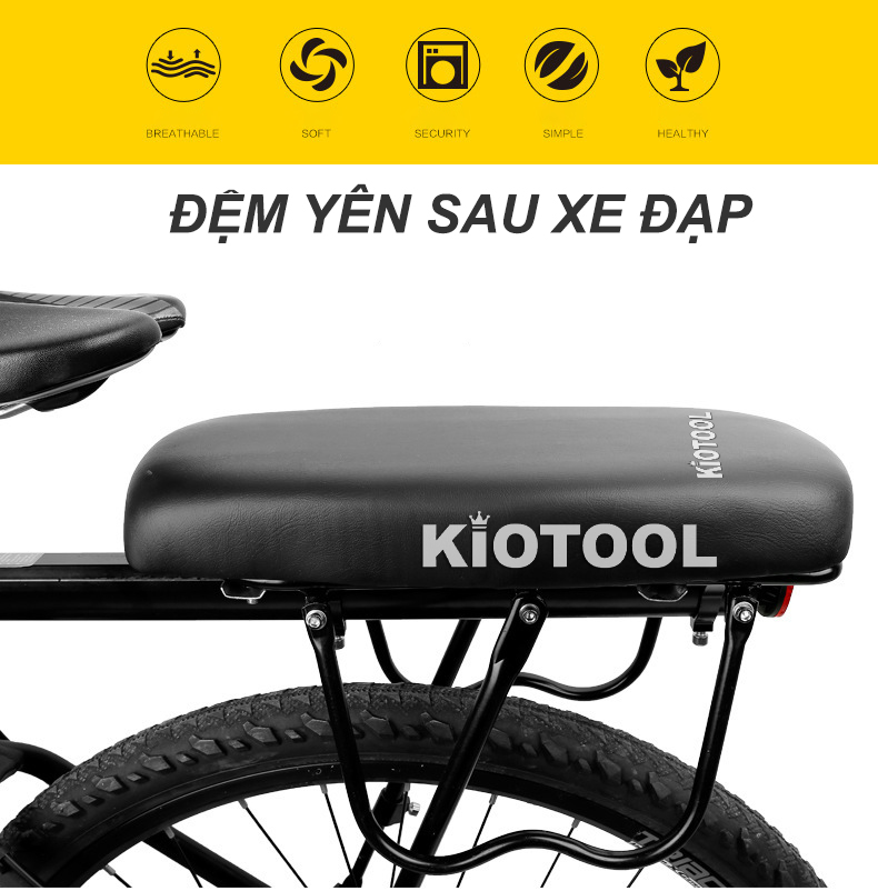 Đệm lót yên sau xe đạp Kiotool êm ái bền đẹp không thấm nước 4