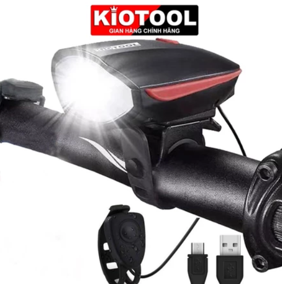 Đèn Xe Đạp Thể Thao Kiotool Có Còi Siêu Sáng, Pin Sạc, Chống Nước – Giải Pháp An Toàn Và Tiện Lợi Cho Người Đam Mê Đạp Xe