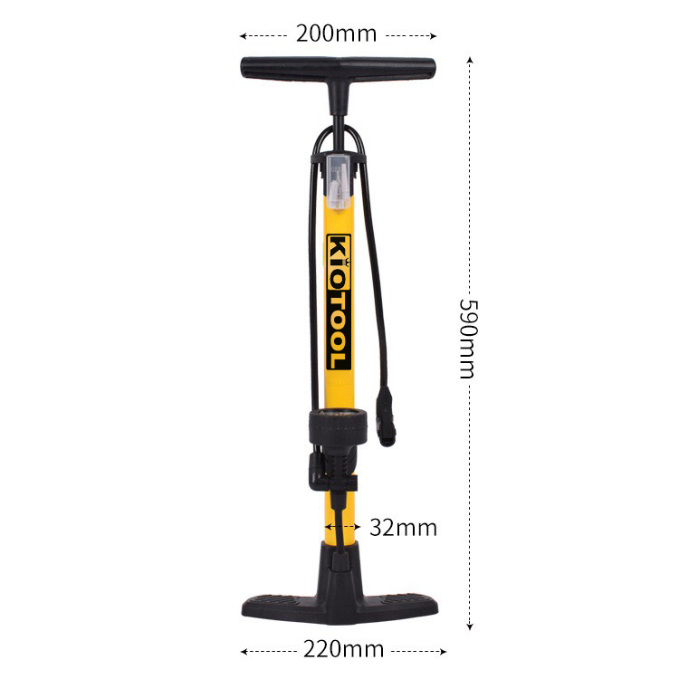 Bơm xe đạp xe máy Kiotool thế hệ mới đồng hồ chính xác nhẹ hơi khỏe 5