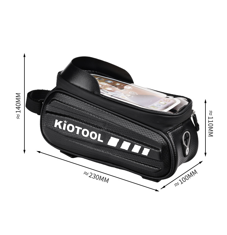 Túi treo sườn xe đạp vỏ cứng chống nước Kiotool đựng điện thoại 2