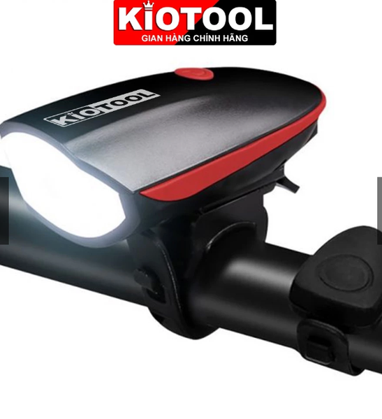 ĐÈN XE ĐẠP KÈM CÒI KIOTOOL – ĐÈN LED SIÊU SÁNG, PIN SẠC USB, CHỐNG NƯỚC CHO NHỮNG HÀNH TRÌNH AN TOÀN