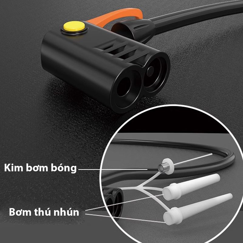 Bơm Xe Đạp Xe Máy Kiotool Inox – Đầu Bơm Thông Minh, Kèm Bơm Bóng, Đồng Hồ 160 PSI 4