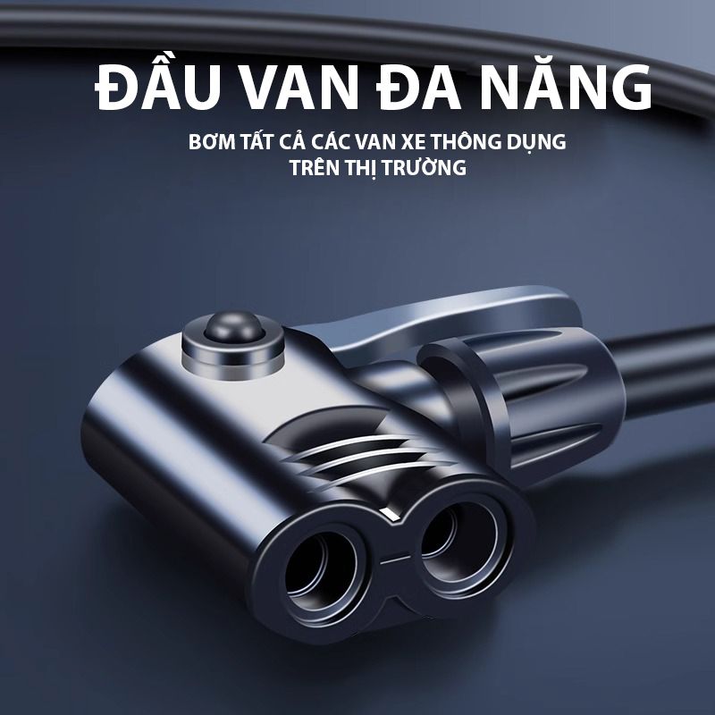 Bơm Xe Đạp Xe Máy Kiotool Inox – Đầu Bơm Thông Minh, Kèm Bơm Bóng, Đồng Hồ 160 PSI 6