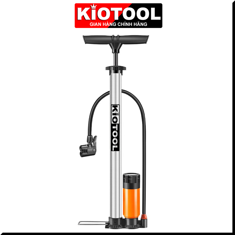 Bơm Xe Đạp Xe Máy Kiotool Inox – Đầu Bơm Thông Minh, Kèm Bơm Bóng, Đồng Hồ 160 PSI 8